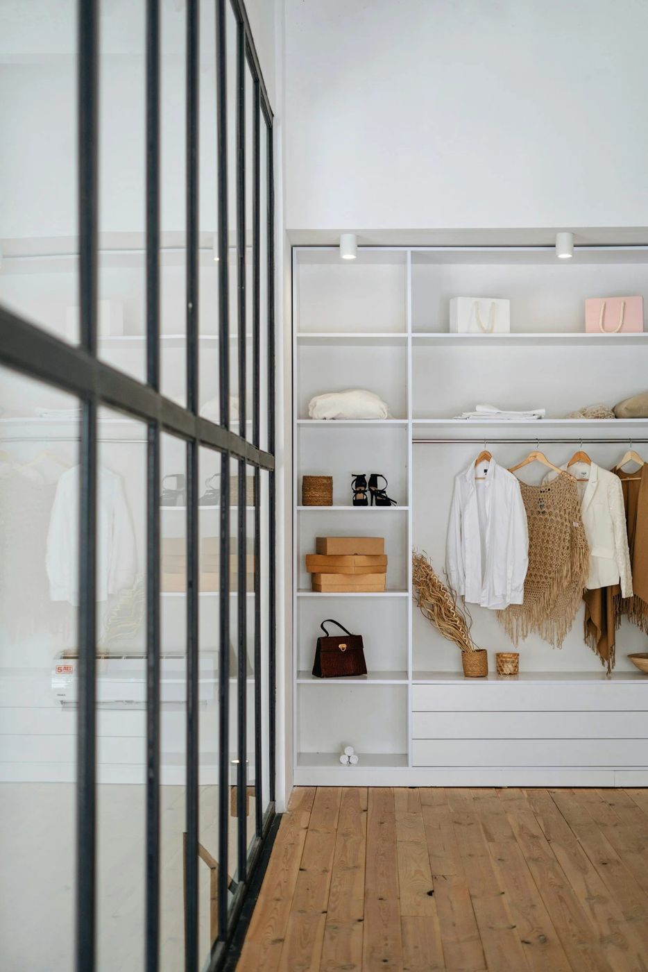 Custom open closet system